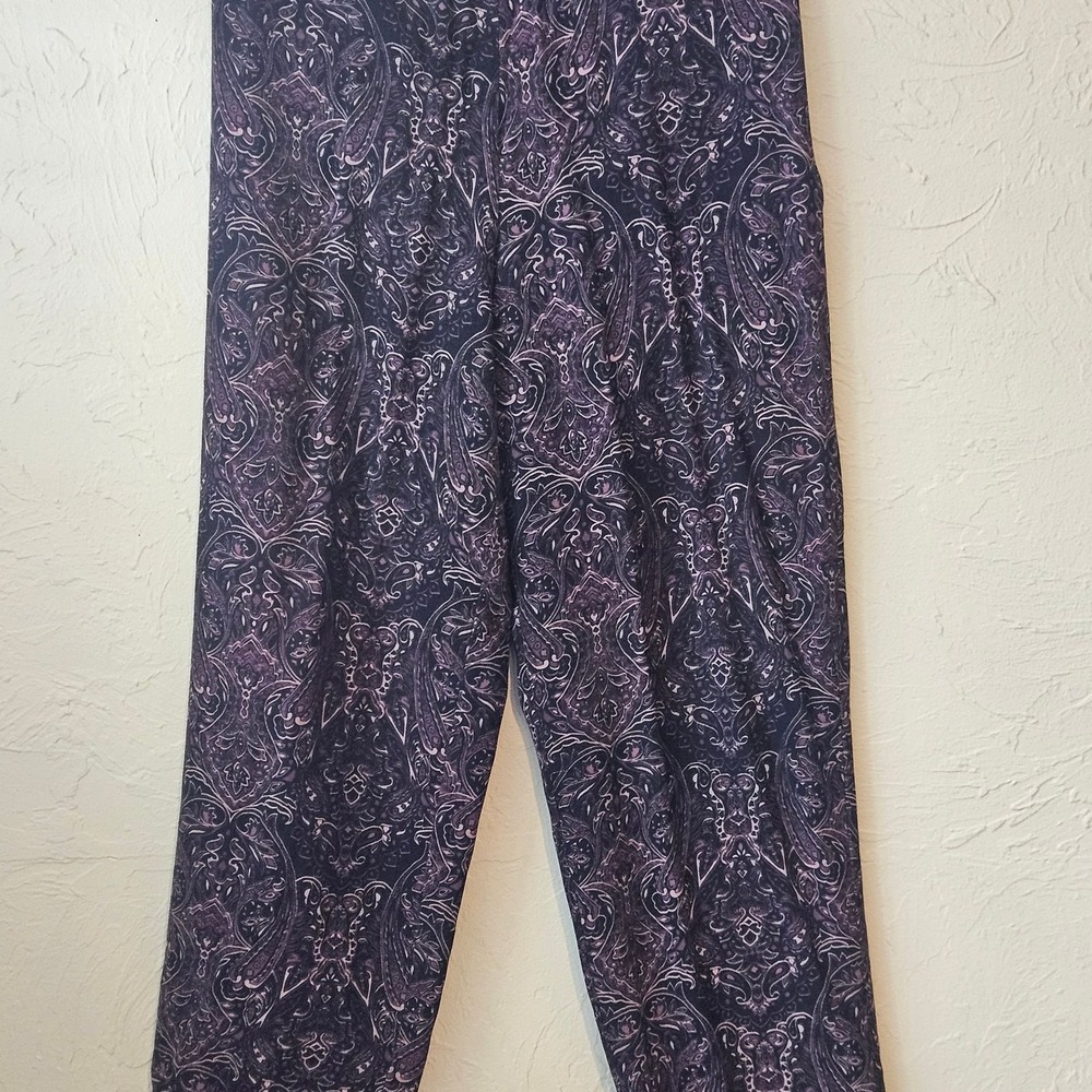 Coldwater Creek Purple Paisley Natural Fit Pants PM